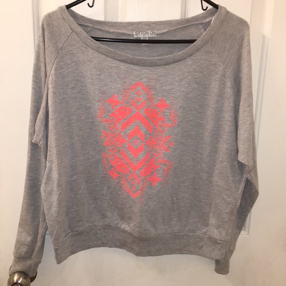 GREY AZTEC SWEATER